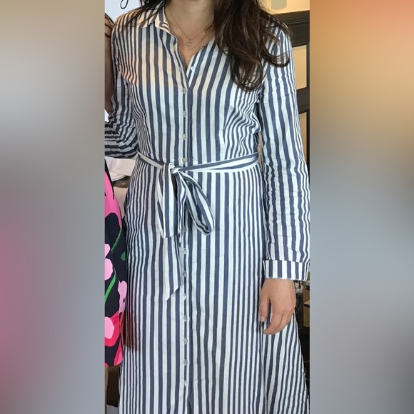 Felicity & Coco Rachel Striped Shirtdress Size Small - Picture 5 of 7